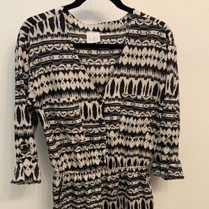 Black and white print dress